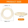Unique Bargains Smooth Natural Unfinished Small Solid Wood Craft Ring 50 Pcs