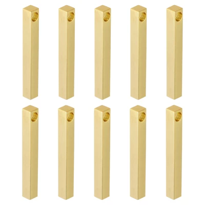 Unique Bargains DIY Jewelry Making Column Rectangle Pendants With Hole 1.6" 10 Pcs Gold - Image 6