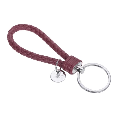 Unique Bargains Braided PU Leather Keychain With Stainless Steel Key Ring - Image 6