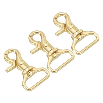 Unique Bargains Pure Brass Round Lobster Clasp Keychains For DIY Leather Craft 3 Pcs - Image 6