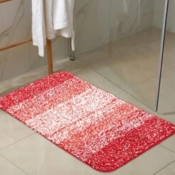 Unique Bargains Soft Machine Washable Bathroom Mat