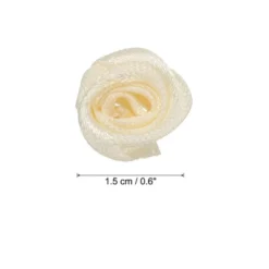 Unique Bargains Satin Fabric Decorative DIY Craft Embellishment Ribbon Roses 50 Pcs
