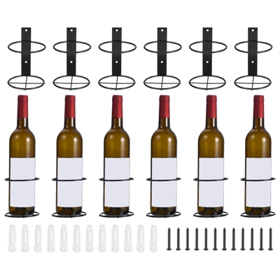 Unique Bargains Spiral Metal Wine Bottle Display Holder Wall Storage Shelf 12 Pcs - Image 7