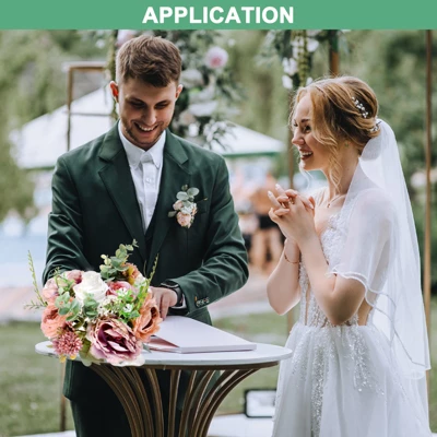 Unique Bargains Wedding Artificial Flower Bridal Artificial Flower Bouquet Multicolor 1 Pc - Image 5