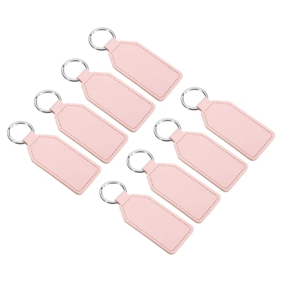 Unique Bargains PU Leather Keychain Blanks With Key Ring For DIY Laser Engraving 8 Pcs - Image 9