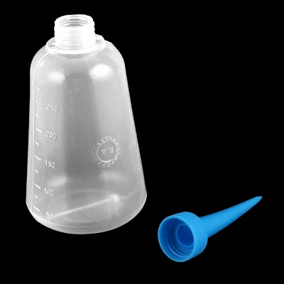 Unique Bargains Home Office Plastic Liquid Glue Applicator Empty Bottle Clear White Blue 250ml - Image 2
