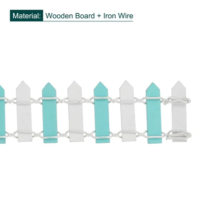 Unique Bargains Wood Decorative DIY Miniature Fence - Image 4