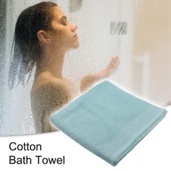 Unique Bargains Bathroom Shower Classic Soft Absorbent Cotton Bath Towel 59.06"x28.35" 1 Pc