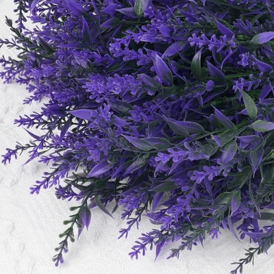 Unique Bargains Decor Lavender Artificial Flowers 12.6" 8 Pcs - Image 2