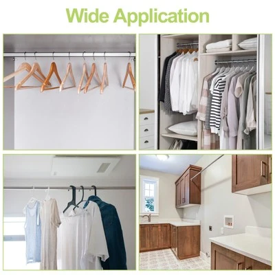 Unique Bargains Stainless Steel U-Shaped Design Closet Rod Brackets - Image 4