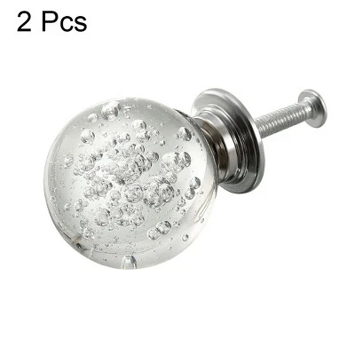 Unique Bargains DIY Furniture Cabinet Aluminum Alloy Crystal Pull Knob 2 Pcs - Image 3