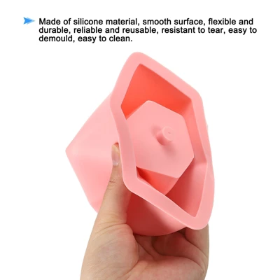 Unique Bargains DIY Hexagon Silicone Flower Pot 1 Pc - Image 2