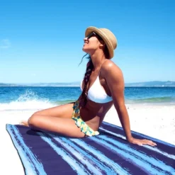 Unique Bargains Quick Drying Microfiber Lightweight Comfortable Beach Towel