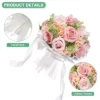 Unique Bargains Wedding Artificial Bouquet Silk Ribbon Bridal Bouquet 1 Pc