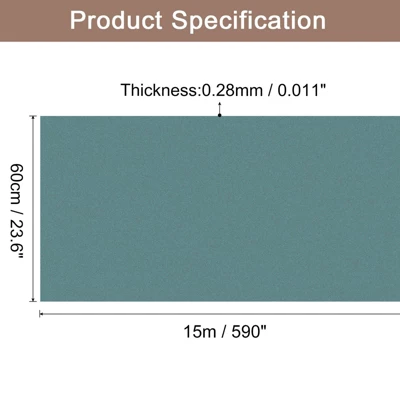 Unique Bargains Wallpaper, Peel And Stick Wallpaper Contact Paper Solid Color Vinyl Self-Adhesive Wall Paper Decorative Dark Green 590" X 23.6"