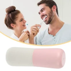 Unique Bargains Portable Toothbrush Cases Traveling Toothbrush Holders Case Bamboo Fiber 7.72"x2.60" 1 Pcs