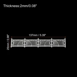 Unique Bargains Miniature Decorative DIY Garden Picket Fence 2 Pcs