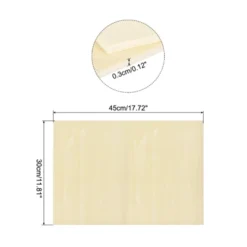 Unique Bargains Unfinished Smooth Surface Grain Laser Cutting Basswood Sheet