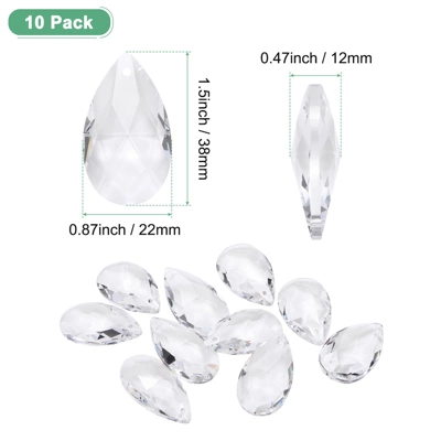 Unique Bargains Crystal Shiny Glass Beads Pendants - Image 2