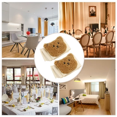 Unique Bargains Bears Curtain Ties For Drapes Brown Beige 2pcs - Image 5