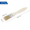Unique Bargains Bristle Wall Treatment Tool Paint Brush With Wooden Handle 12 Pcs
