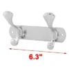 Unique Bargains Family 2 Hooks Wall Mounted Towel Clothes Rack Hooks And Hangers Silver Tone 1 Pc