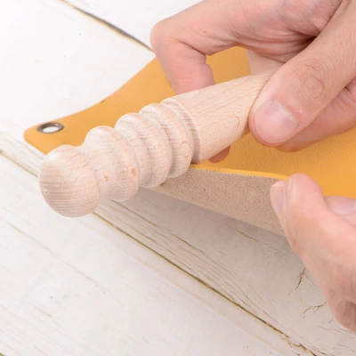 Unique Bargains 4 Grooves Round Solid Wood Leather Edge Burnisher Tool 5.79 Inch 3 Pcs - Image 3