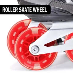 Unique Bargains Inline Skate Wheels With ABEC-7, 608ZZ Bearing Inline Skate Replacement Wheels 1 Pack, Red