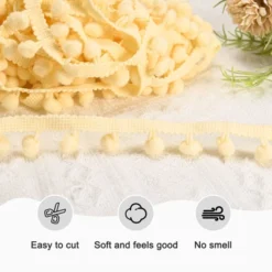 Unique Bargains DIY Crafts Home Decoration Sewing Accessory Nylon Yarn Fringe Trim