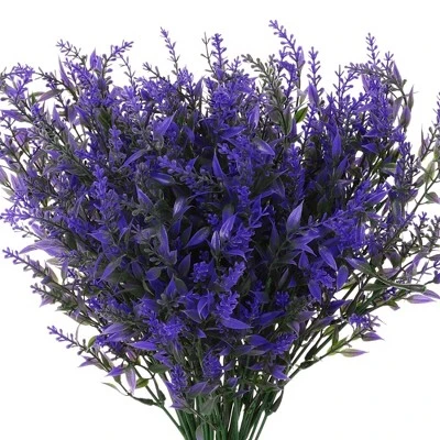 Unique Bargains Decor Lavender Artificial Flowers 12.6" 8 Pcs - Image 6