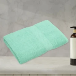 Unique Bargains Soft Absorbent Cotton Bath Towel For Bathroom Kitchen Shower Towel 1 Pcs