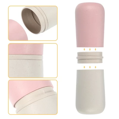 Unique Bargains Portable Toothbrush Cases Traveling Toothbrush Holders Case Bamboo Fiber 7.72"x2.60" 1 Pcs - Image 2