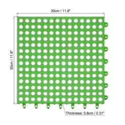 Unique Bargains Interlocking Cushion PVC Non-Slip Drain Floor Splicing Mats For Yard Balcony Bathroom Pool