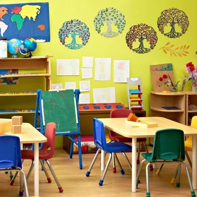 Unique Bargains Home Outdoor Decoration Style Metal Tree Leaf Wall Decor 2 Pcs - Image 4