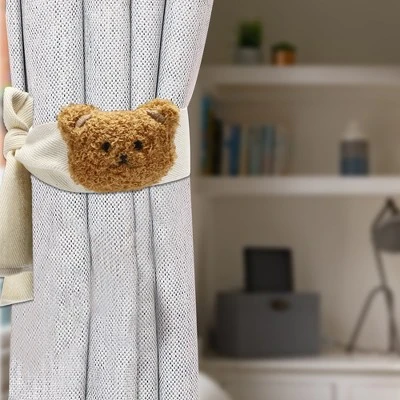 Unique Bargains Bears Curtain Ties For Drapes Brown Beige 2pcs - Image 4