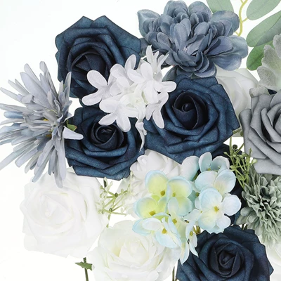 Unique Bargains Silk Mix Artificial Flower Combo Set With Stem - Image 2