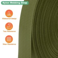 Unique Bargains Nylon Durable Multipurpose Waterproof Webbing Strap 1 Inch Wide 1 Pc