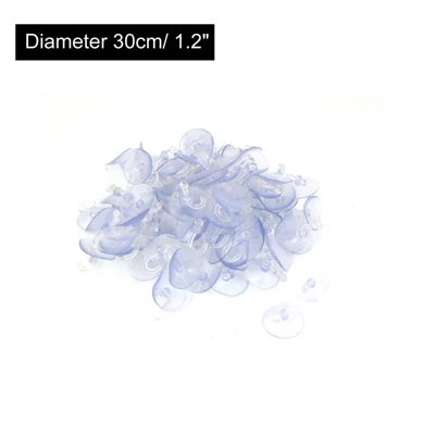 Unique Bargains Home Bathoom Clear Plastic 30mm Dia Suction Cup Hooks And Hangers Clear 100 Pcs