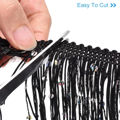 Unique Bargains DIY Sewing Craft Costume Decoration Sparkling Sequin Fringe Trim - Image 4