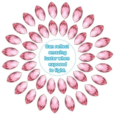 Unique Bargains Acrylic Horse Eye DIY Jewelry Craft Embellishments Marquise Gems 100 Pcs 0.59" X 0.28" - Image 3