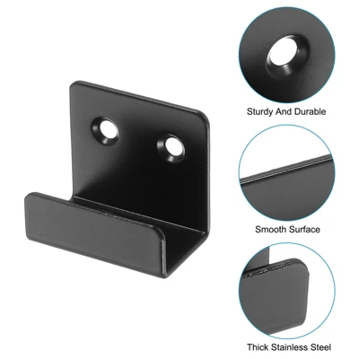 Unique Bargains Stainless Steel Mirrors Picture Frame Display Wall Mounting Support Brackets 6 Pcs - Image 2