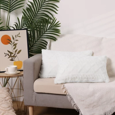 Unique Bargains Short Plush Solid Color Soft Living Room Throw Pillowcases 2 Pcs - Image 5