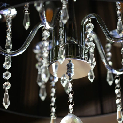 Unique Bargains Crystal Teardrop Octagon Beads Shiny Glass Pendants 6 Pcs - Image 2