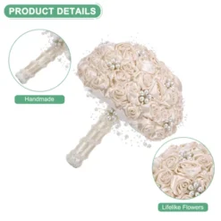 Unique Bargains Artificial Wedding Decor Lightweight Bouquet 1 Pc