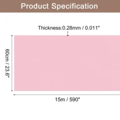 Unique Bargains Wallpaper, Peel And Stick Wallpaper Contact Paper Solid Color Vinyl Self-Adhesive Wall Paper Decorative Powder Pink 590" X 23.6"