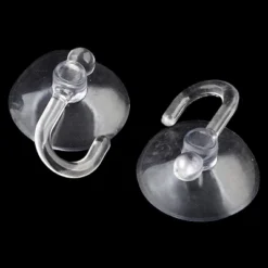 Unique Bargains Bathroom Coat Cloth Towels Caps Rubber Wall Suction Cup Hooks 1" Dia Clear 36 Pcs