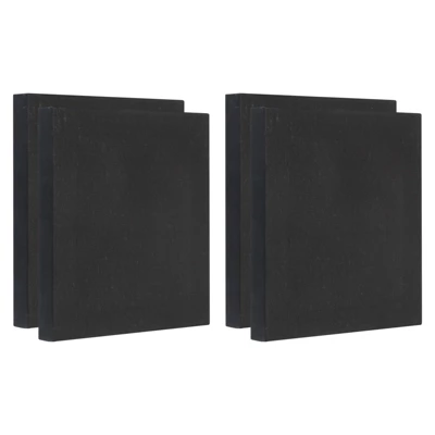 Unique Bargains Painting Blank Art Canvas Board 4 Pcs Black - Image 5
