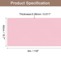 Unique Bargains Wallpaper, Peel And Stick Wallpaper Contact Paper Solid Color Vinyl Self-Adhesive Wall Paper Decorative Powder Pink 118" X 15.7"