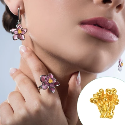 Unique Bargains Metal Alloy Flower Blossom Connectors Bead Caps Jewelry Necklace 200 Pcs - Image 4