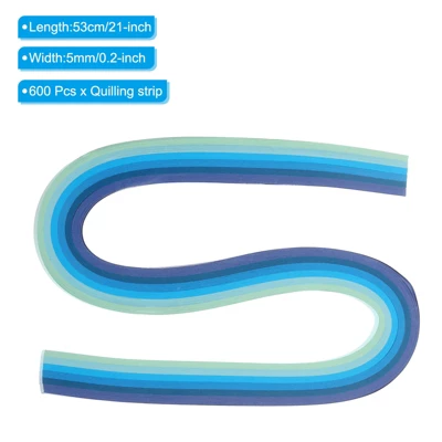 Unique Bargains Smooth Surface DIY Craft Activity Kits Quilling Paper Strips 600 Pcs
